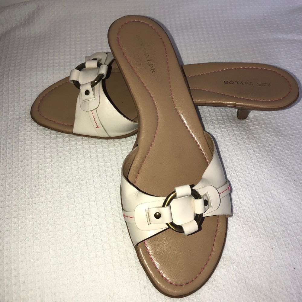 Ann Taylor Slip-On Kitten Heels